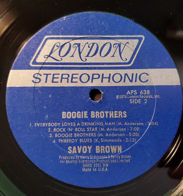 Savoy Brown : Boogie Brothers (LP, Album, Bes)