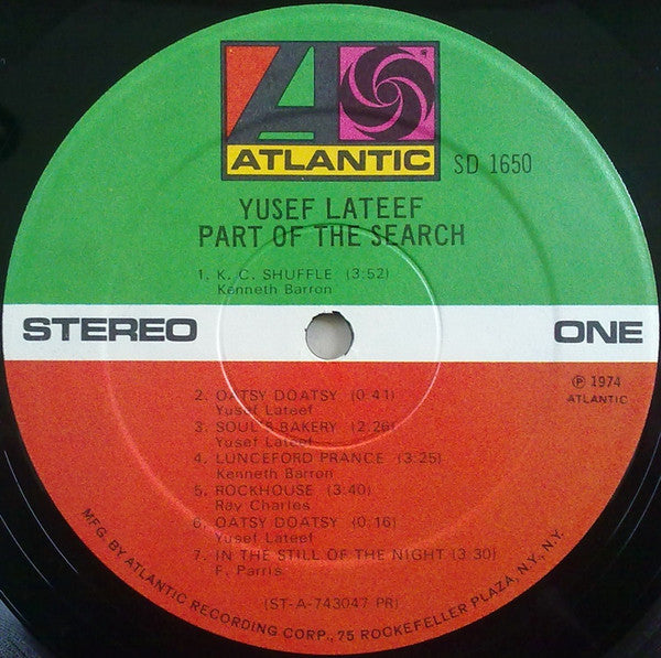 Yusef Lateef : Part Of The Search (LP, PR)