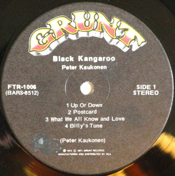 Peter Kaukonen : Black Kangaroo (LP, Album, Gat)