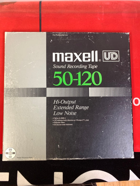 Maxell UD 50-120 Sound Recording Tape 10.5 Metal Reel w/box