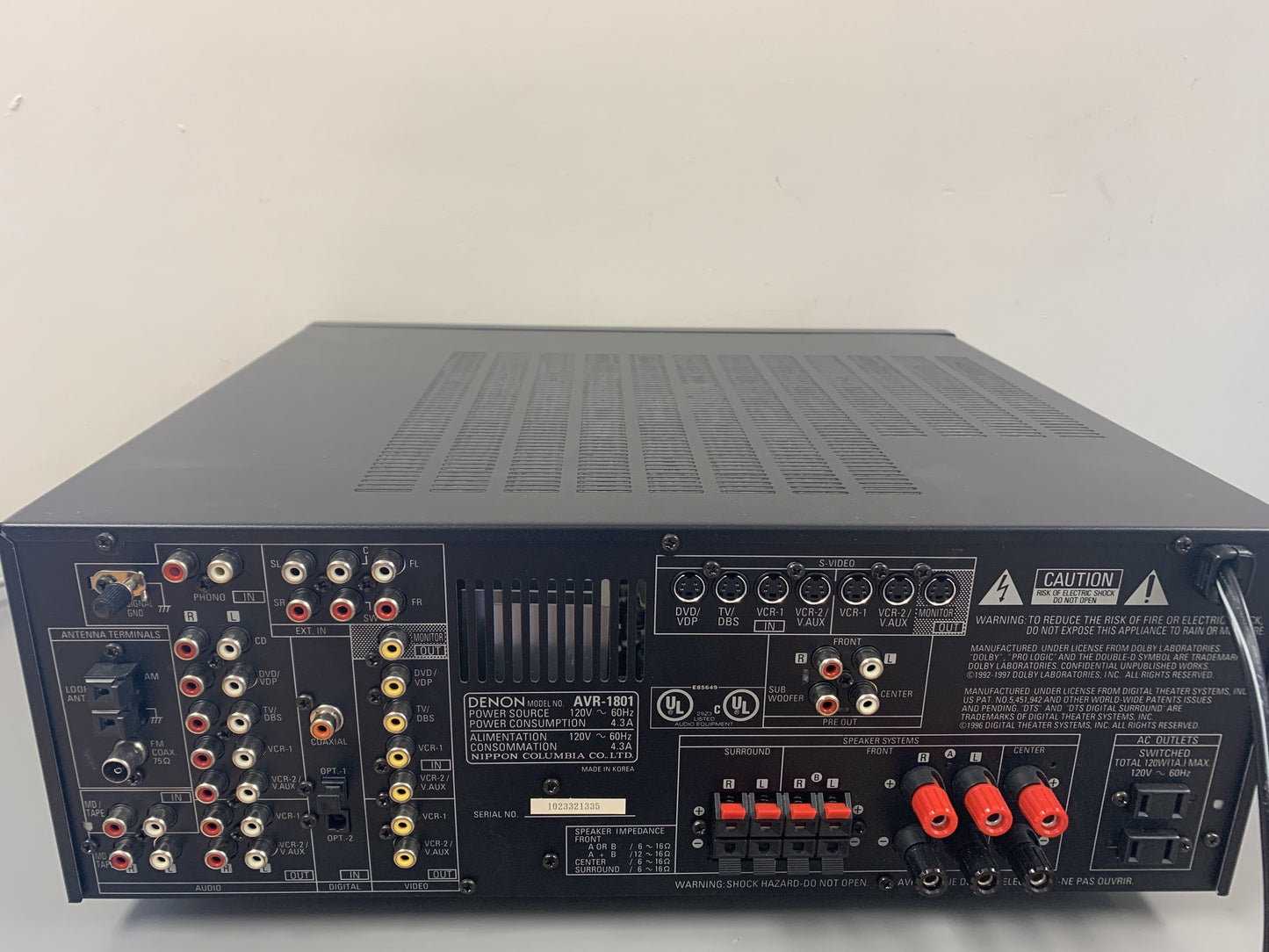 Denon AVR-1801 Receiver *70W *RMS 2000