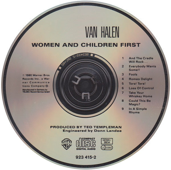 Van Halen : Women And Children First (CD, Album, RE)