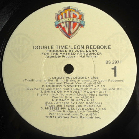 Leon Redbone : Double Time (LP, Album, RE)