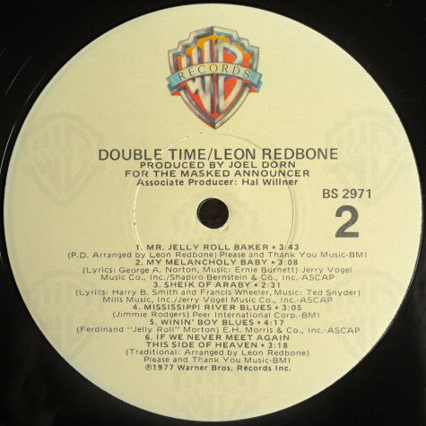 Leon Redbone : Double Time (LP, Album, RE)