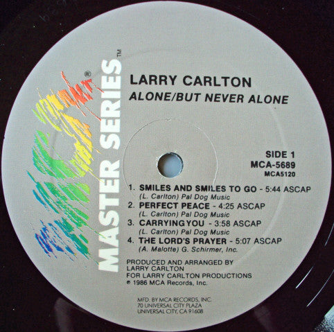 Larry Carlton : Alone / But Never Alone (LP, Album, Aud)