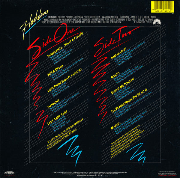 Various : Flashdance (Original Soundtrack From The Motion Picture) (LP, Album, 53)