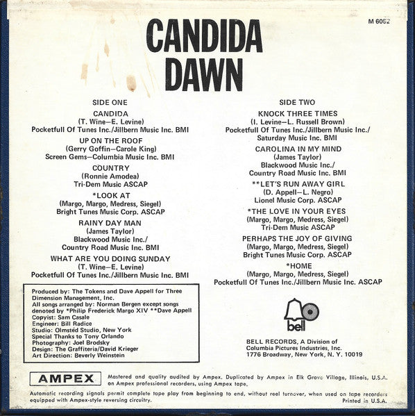 Dawn (5) : Candida (Reel, 4tr Stereo, 7" Reel, Album)