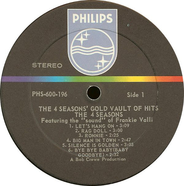 The 4 Seasons* : The 4 Seasons' Gold Vault Of Hits (LP, Comp, RE, RP, Mer)