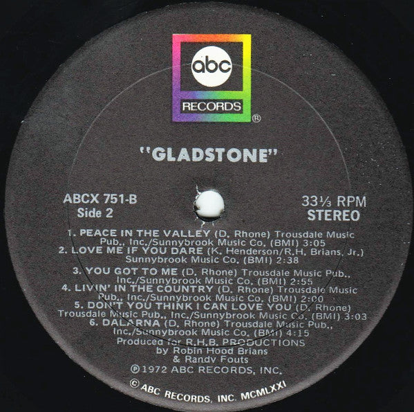 Gladstone : Gladstone (LP, Album)