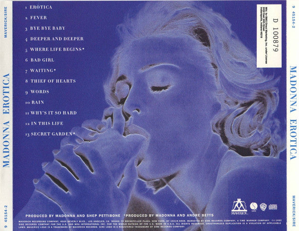 Madonna : Erotica (CD, Album, Club, BMG)