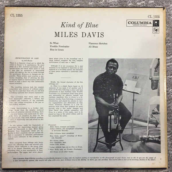 Miles Davis : Kind Of Blue (LP, Album, Mono, M/Print, RE, Gua)