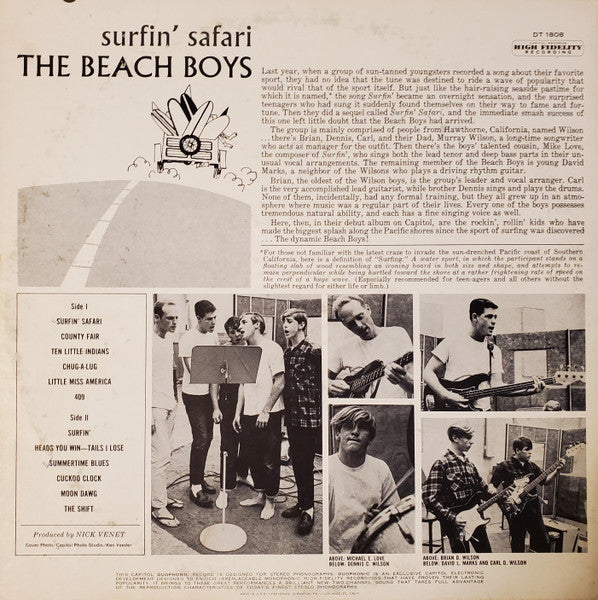 The Beach Boys : Surfin' Safari (LP, Album, Scr)