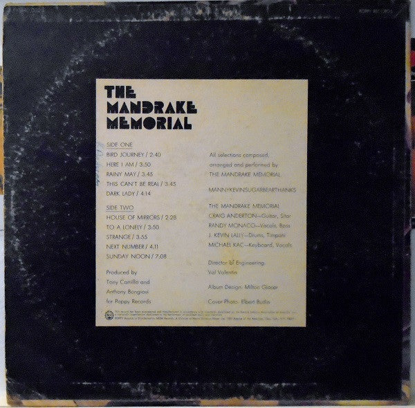 The Mandrake Memorial : The Mandrake Memorial (LP, Album, MGM)