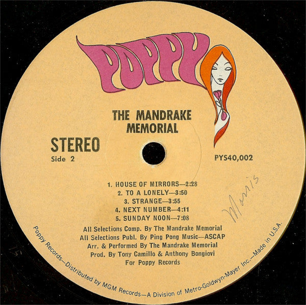 The Mandrake Memorial : The Mandrake Memorial (LP, Album, MGM)