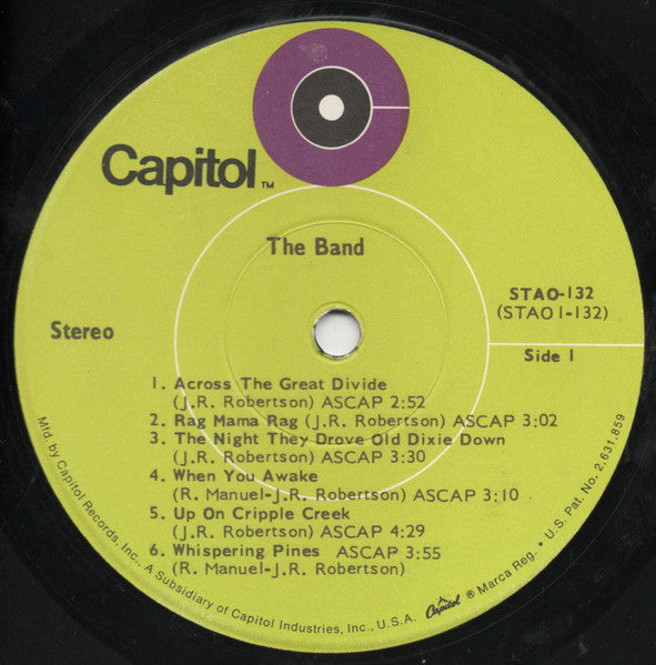 The Band : The Band (LP, Album, Gat)