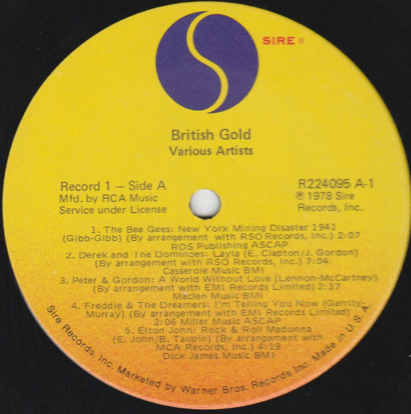 Various : British Gold (2xLP, Comp, Club)