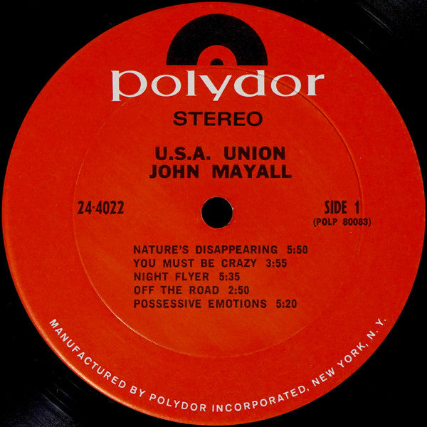 John Mayall : USA Union (LP, Album, Tex)