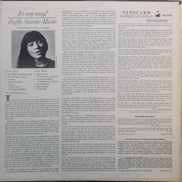 Buffy Sainte-Marie : It's My Way! (LP, Mono, Tan)