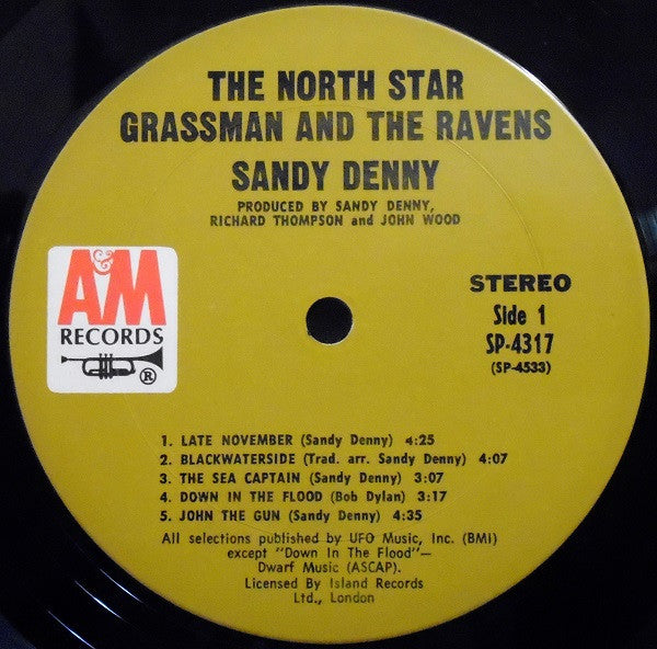 Sandy Denny : The North Star Grassman And The Ravens (LP, Album, Pit)