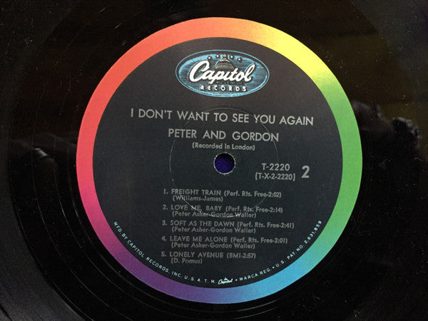 Peter & Gordon : I Don't Want To See You Again (LP, Album, Mono, Scr)