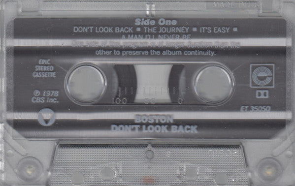 Boston : Don't Look Back (Cass, Album, RP, Cle)