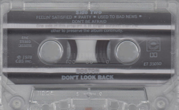 Boston : Don't Look Back (Cass, Album, RP, Cle)