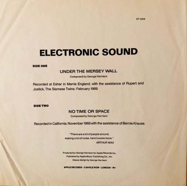 George Harrison : Electronic Sound (LP, Album, Scr)