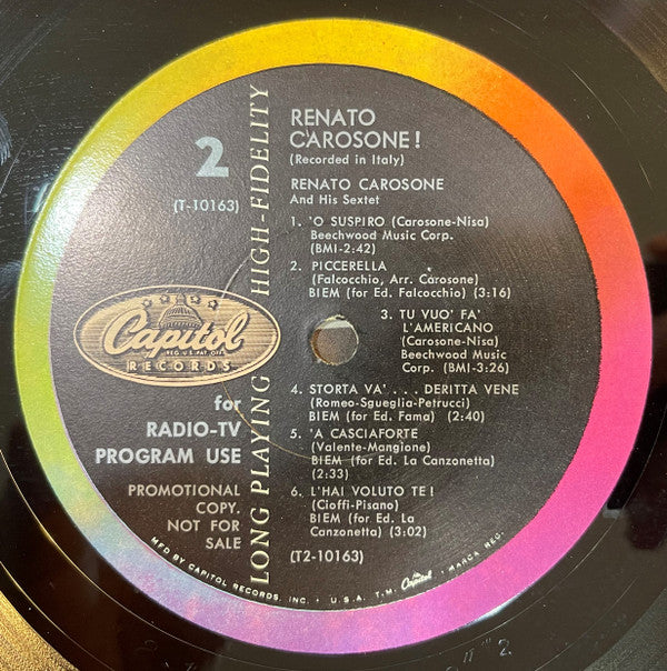 Renato Carosone : Renato Carosone (LP, Album, Promo)