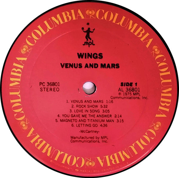 Wings (2) : Venus And Mars (LP, Album, RE, Pit)