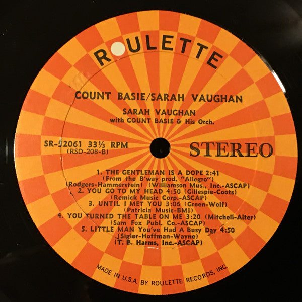 Count Basie / Sarah Vaughan : Count Basie / Sarah Vaughan (LP, Album, RE)