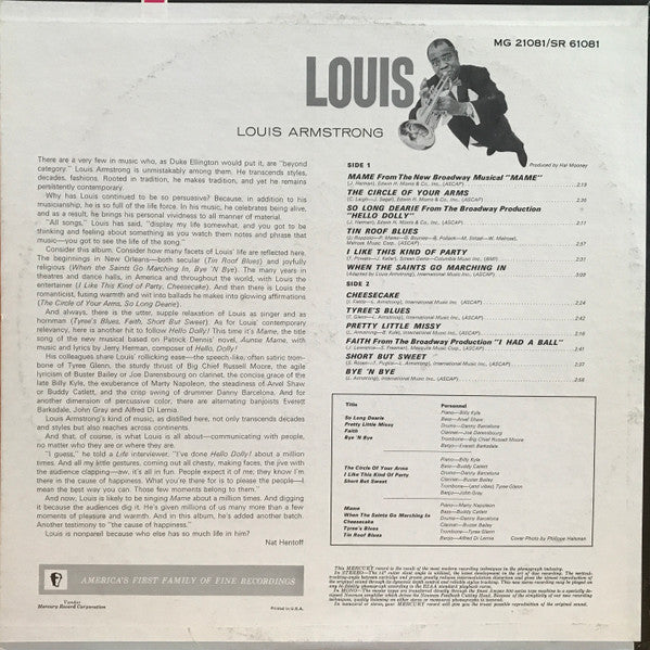 Louis Armstrong : Louis (LP, Album)