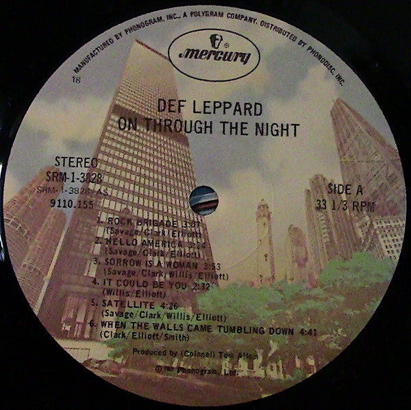 Def Leppard : On Through The Night (LP, Album, Pre)