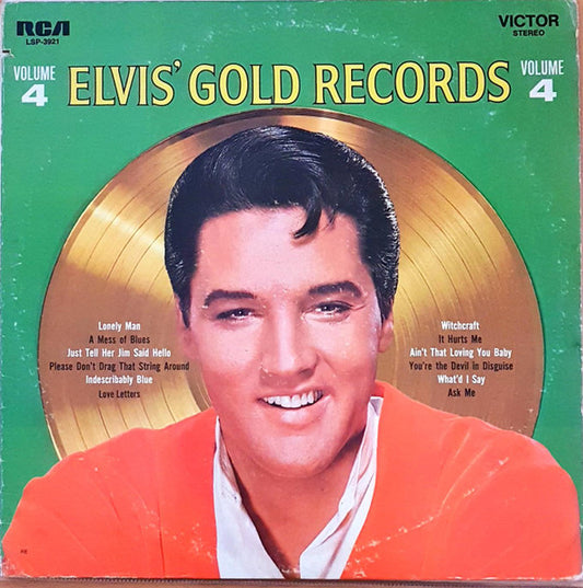 Elvis Presley : Elvis' Gold Records - Volume 4 (LP, Comp, RE, Tan)