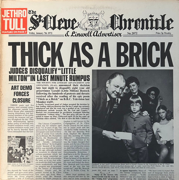 Jethro Tull : Thick As A Brick (LP, Album, Gre)