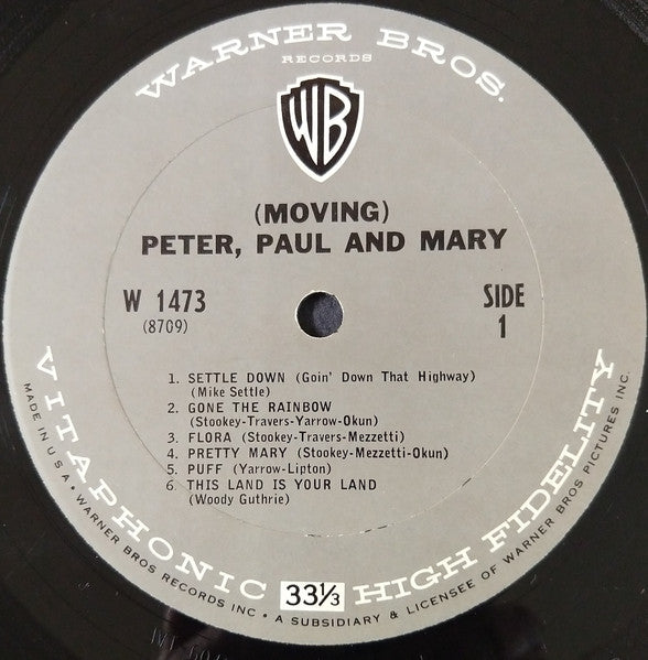 Peter, Paul And Mary* : (Moving) (LP, Album, Mono, Pit)