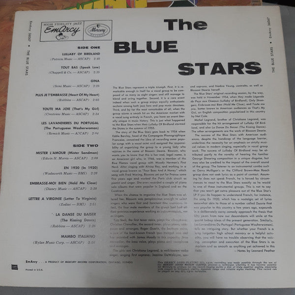 Blue Stars Of France* : Lullaby Of Birdland (And Other Famous Hits By The Blue Stars Of France) (LP, Album, Mono, RE, Ind)