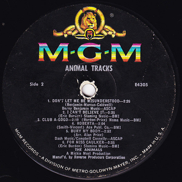 The Animals!* : Animal Tracks (LP, Album, Mono, MGM)