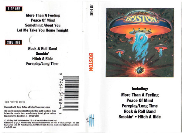 Boston : Boston (Cass, Album, RE, Cle)