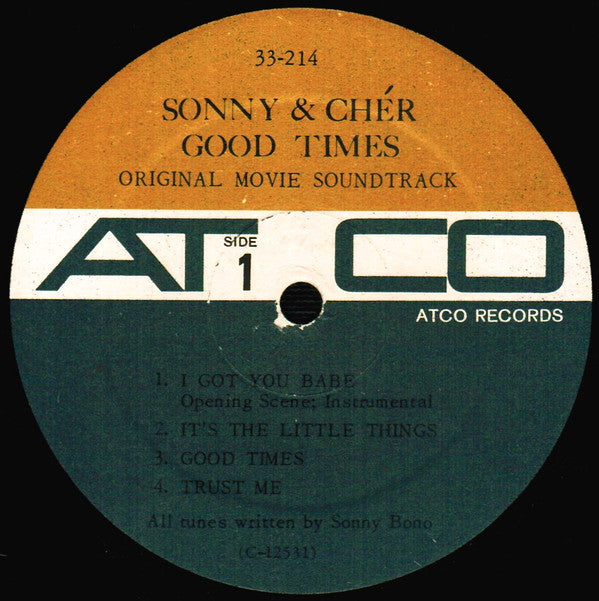 Sonny & Chér* : Good Times (Original Film Soundtrack) (LP, Album, Mono)