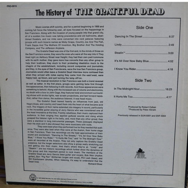 The Grateful Dead : The History Of The Grateful Dead (LP, Comp)