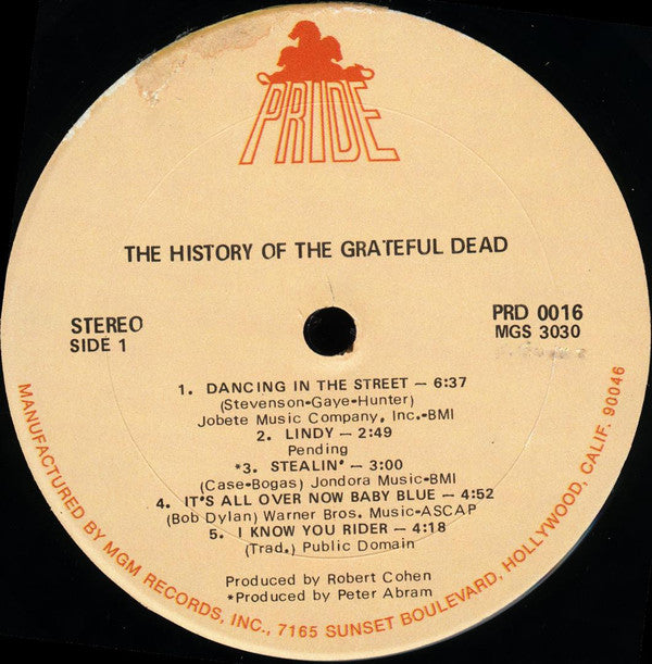 The Grateful Dead : The History Of The Grateful Dead (LP, Comp)