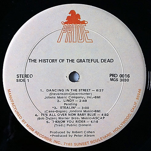 The Grateful Dead : The History Of The Grateful Dead (LP, Comp)