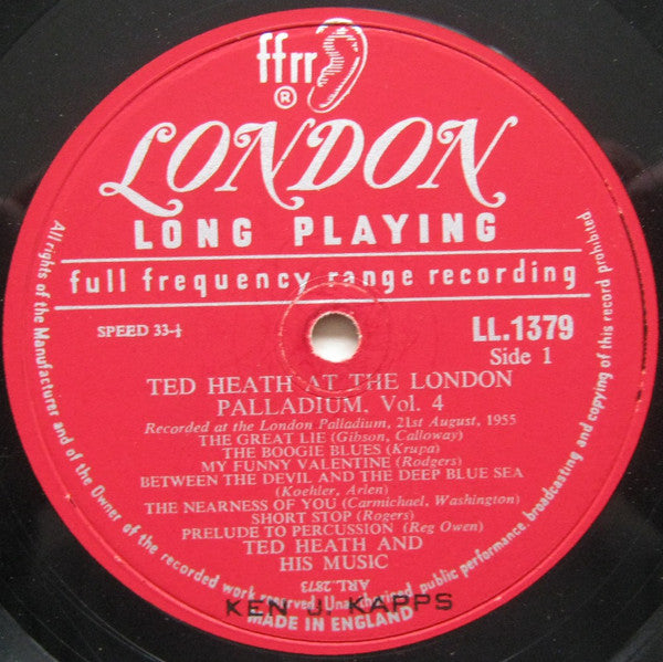 Ted Heath And His Orchestra : Ted Heath At The London Palladium Vol. 4 (LP, Album)