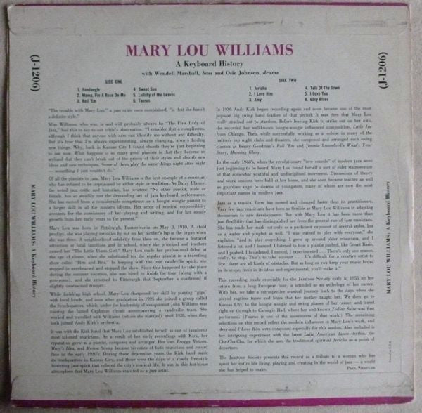 Mary Lou Williams : ... A Keyboard History (LP, Album, Mono)