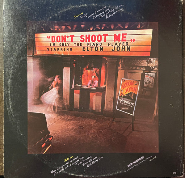 Elton John : Don't Shoot Me I'm Only The Piano Player (LP, Album, Club, Gat)