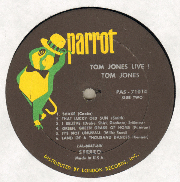 Tom Jones : Tom Jones Live! At The Talk Of The Town (LP, Album, Bes)