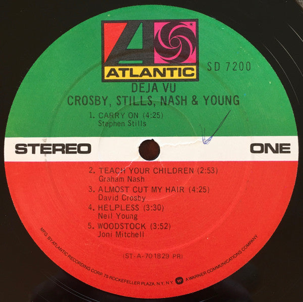 Crosby, Stills, Nash & Young : Déjà Vu (LP, Album, RE, Pre)