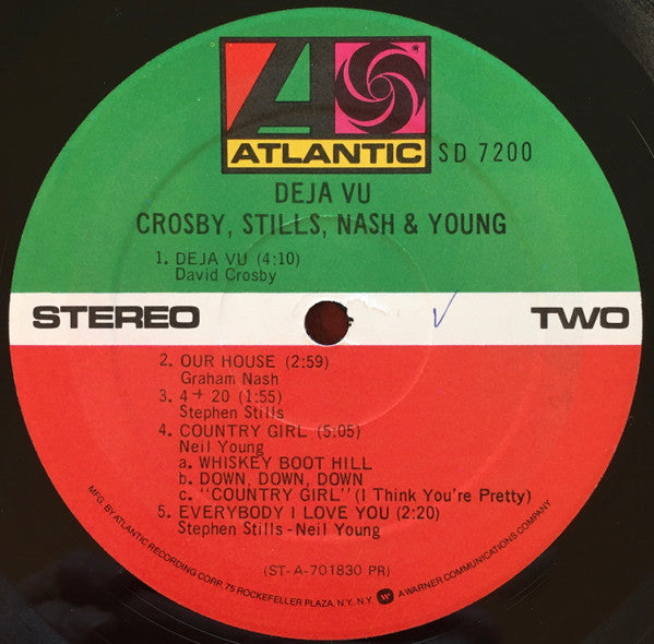 Crosby, Stills, Nash & Young : Déjà Vu (LP, Album, RE, Pre)