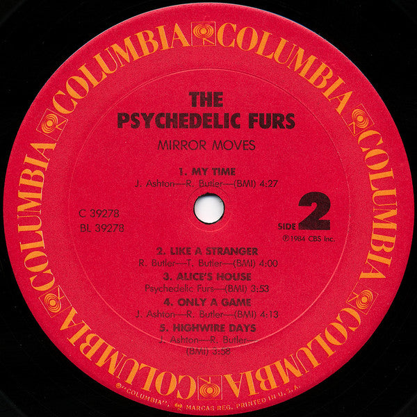 The Psychedelic Furs : Mirror Moves (LP, Album, RP, Car)