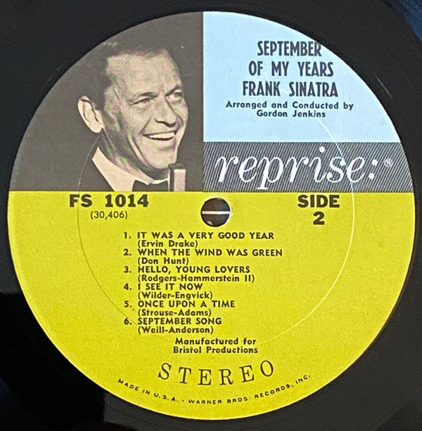 Frank Sinatra : September Of My Years (LP, Album)